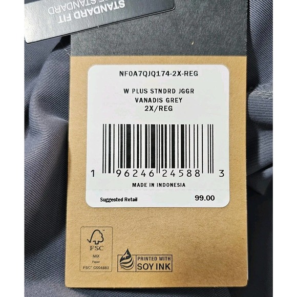 North Face Standard Jogger Gray Drawstring Water Repellant Flash Dry WOMENS 2X - Picture 12 of 14